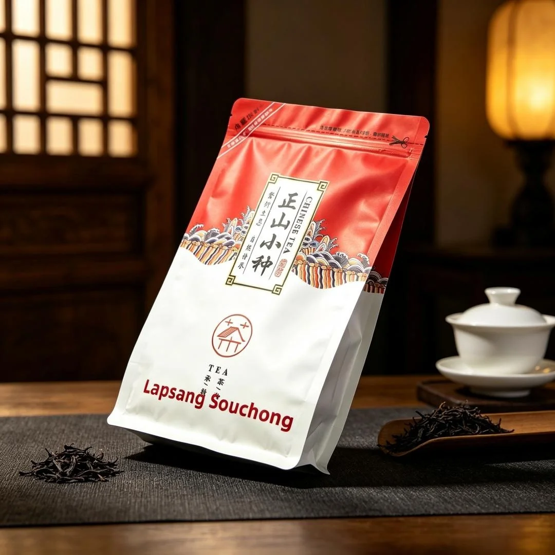 Lapsang Souchong Tea Pot Set Zipper Bags Chinese Wuyi ZhengShan XiaoZhong TeaBag Recyclable Sealing Packing Bag 250g