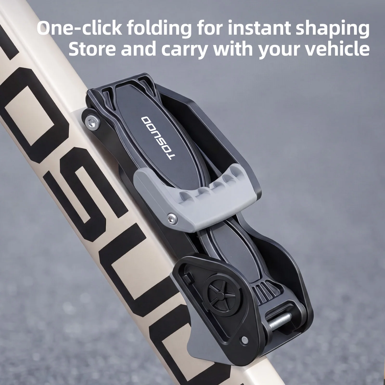 TOSUOD Folding Bike Double Bracket Bicycle Kickstand Adjustable Height Aluminum Alloy for Road Foldable Bike MTB Foot Support