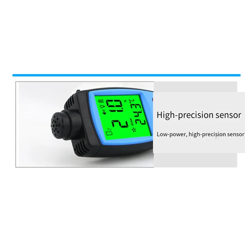 M18K-Oxygen Monitor O2 Gas Detector Oxygen Detector Rechargeable LCD AR8100 Intelligent SENSOR O2 Meter