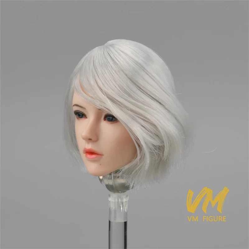 1/6 Scale NieR 2B Gir Head Sculpt with Blindfold Hair Band Fit 12'' ANT TBL Female Pale Soldier Action Figure Body Doll Toys view 6