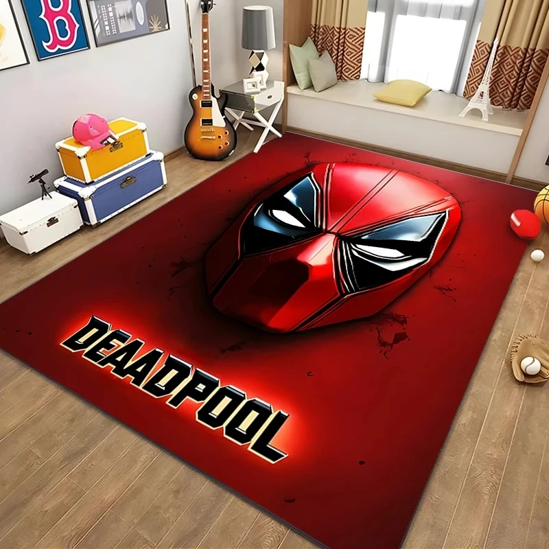 MINISO Disney Marvel-Avengers Deadpool  Area Rug Carpet Living Room Bedroom Sofa Doormat Non-slip Floor Mat Mandala Decoration