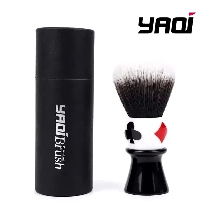 YAQI Wet Shaving Brush Synthetic Hair 26mm Resin Handle Wet Shave Tools Men Shaving Products Casino clubs Husky Knot Men NEW