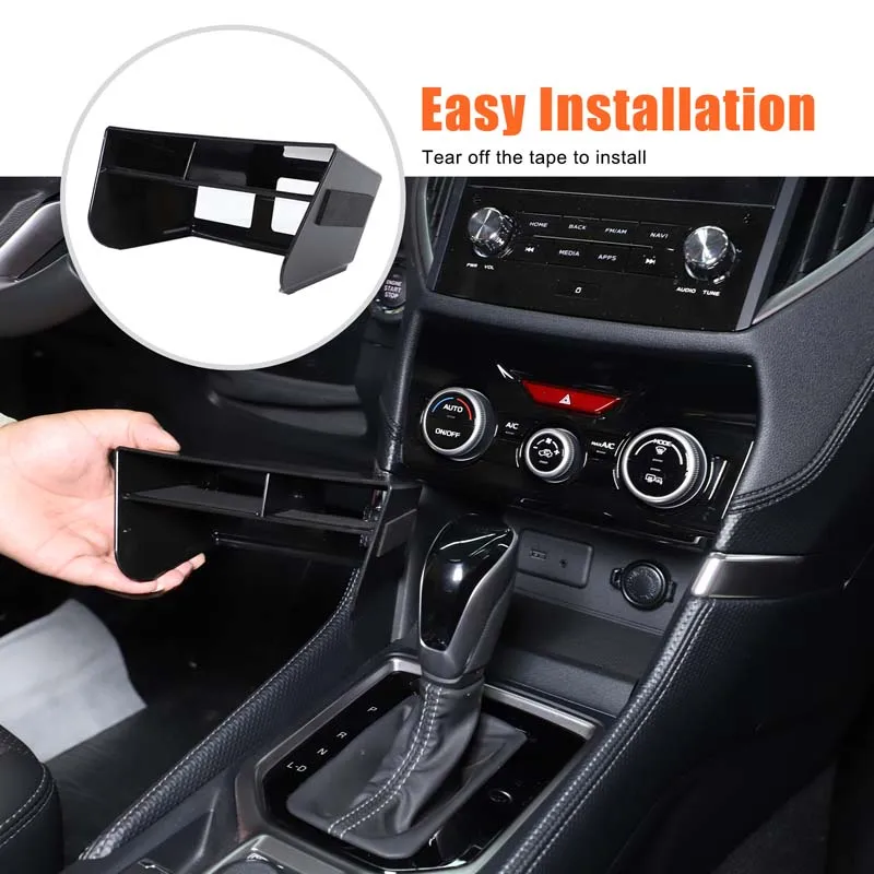 

For Subaru Forester 2019-2024 ABS black car central control storage box organizer car interior modification accessories