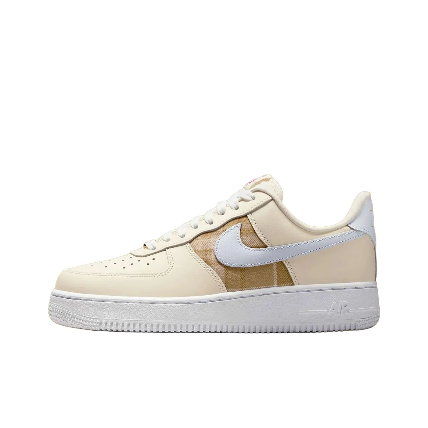 Nike Air Force 1 Leather Abrasion Resistant Abrasion Resistant Low top Skateboard Shoes Women's Beige Brown IH7352-001