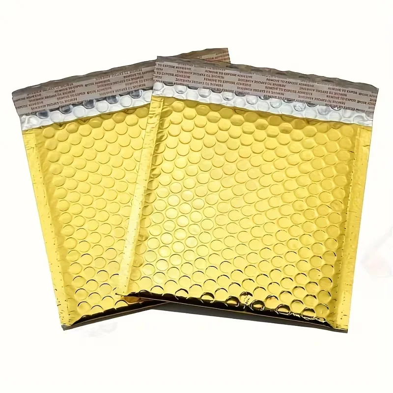 30Pcs Golden Bubble Mailers Pink Poly Bubble Mailer Self Seal Padded Envelopes Gift Bags Laser Packaging Envelope Bags