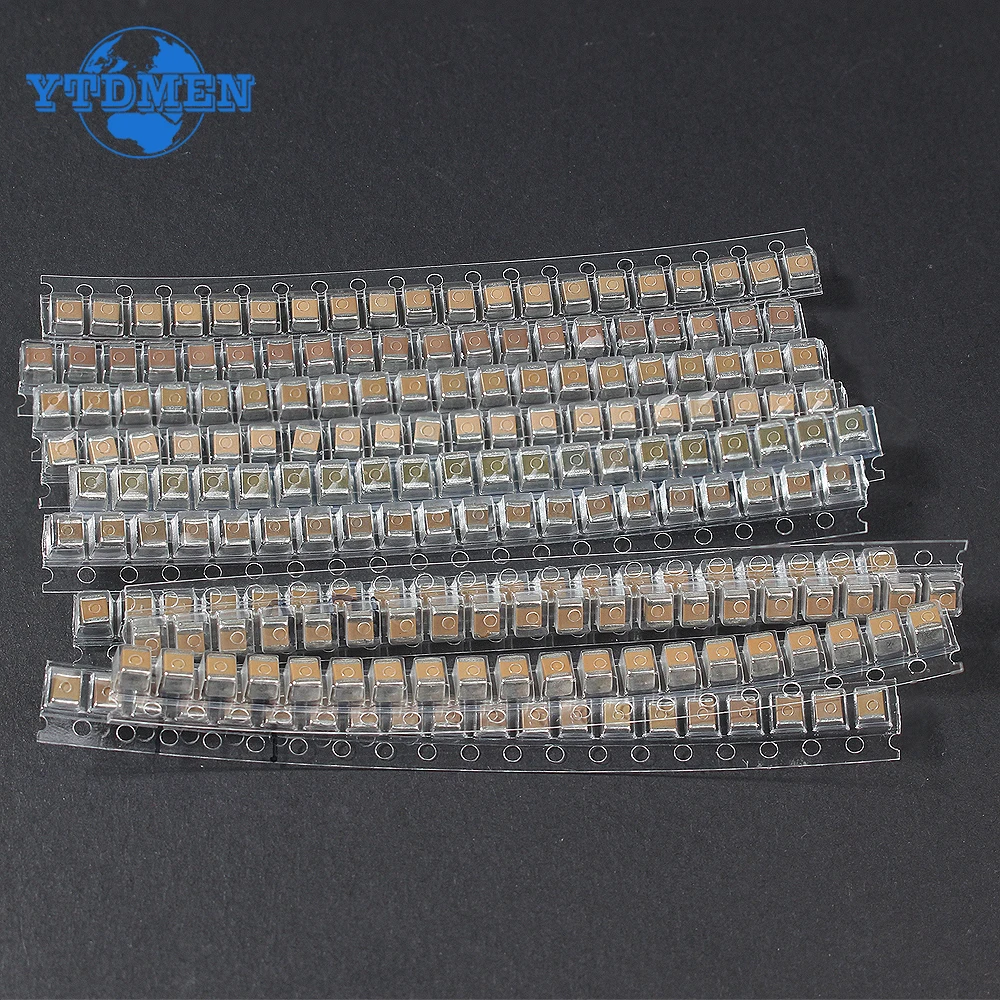 200PCS Capacitor SMD 1210 Assorted Set 0.1UF ~ 100UF 10 Kinds*20pcs Capacitors Pack 0.1UF 0.47UF 0.68UF 1UF 2.2UF 10UF 100UF