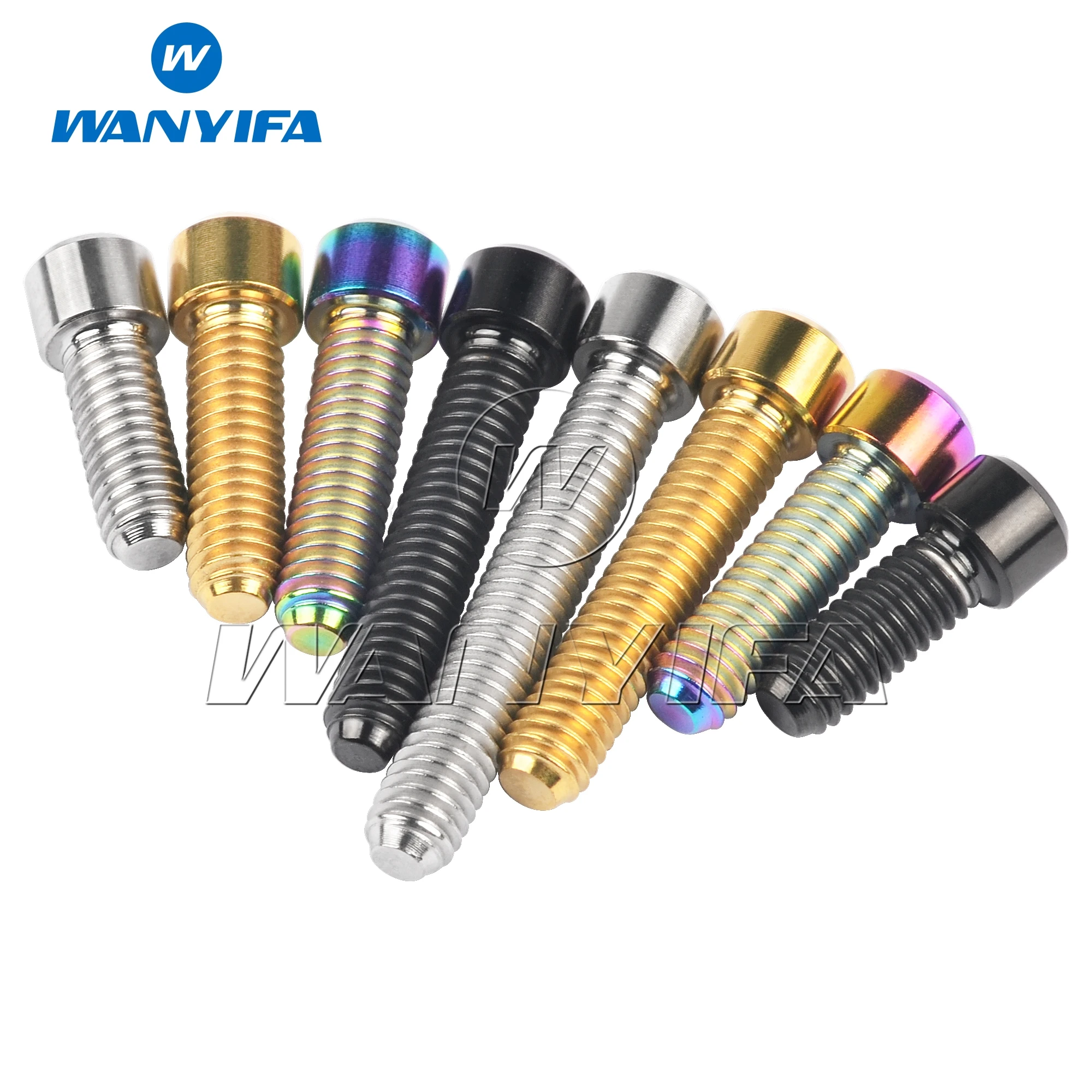 Wanyifa Titanium Bolt M4 X 10 13.5 15 20 25mm Allen Key Small Head Screw for Bicycle Rear/front Derailleur H/L Adjustment