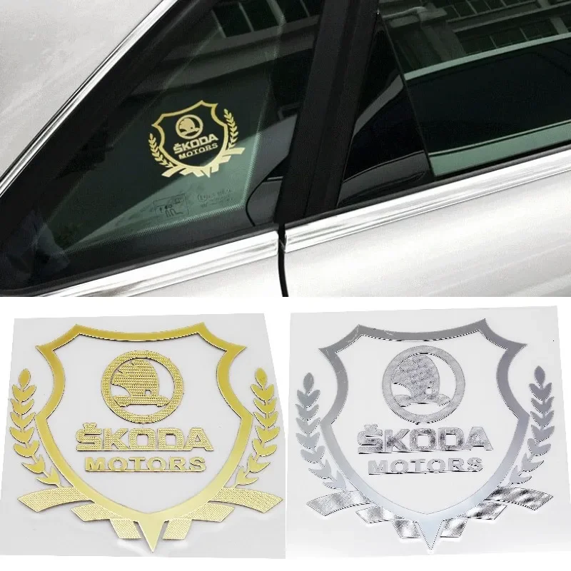 Plastic Badge for Skoda 2 A7 Tour RS Octavia Fabia 1 Rapid  Kodiaq Yeti Karoq Superb Car Window Rear Sticker Exterior Decoration