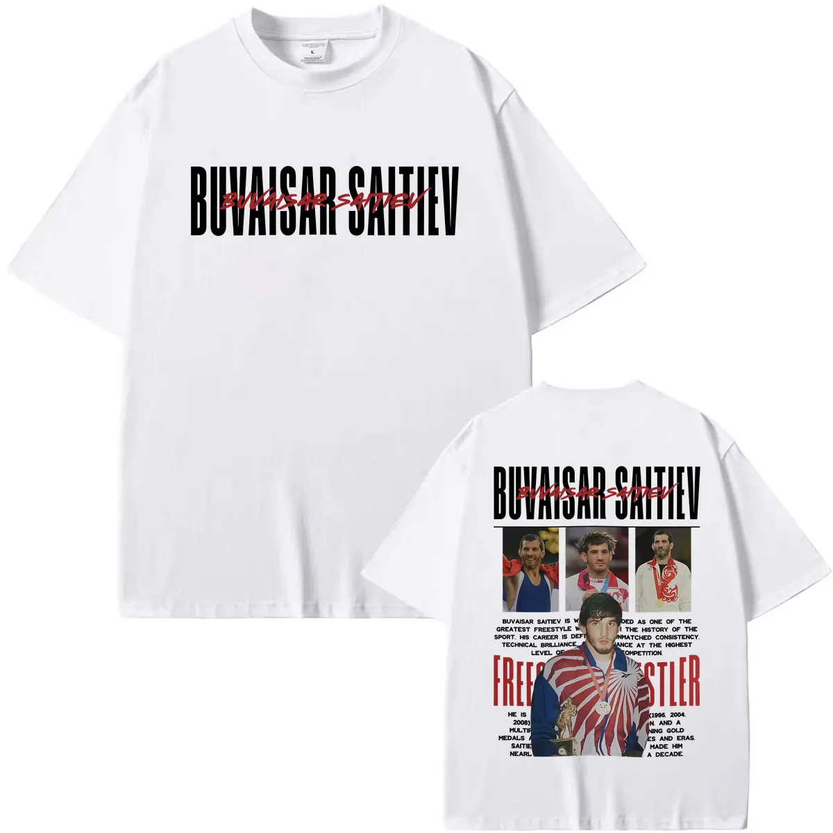 Limitiertes Buvaisar Saitiev Vintage-Grafik-T-Shirt für Herren, Kleidung, Gewaltästhetik-T-Shirts, lässige Baumwoll-T-Shirts von hoher Qualität – Detail 5