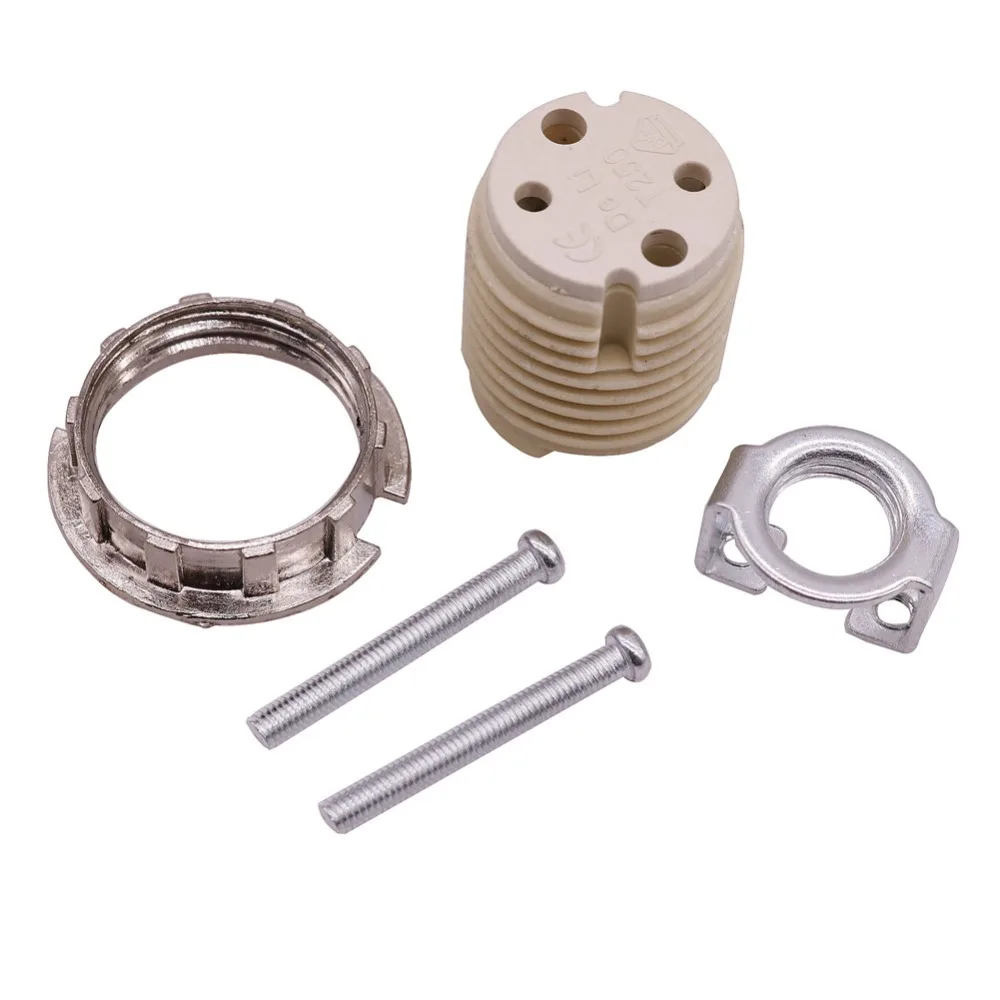 Anello cartuccia G9, tappo lampada G9 dente pieno in ceramica M10, anello esterno in metallo, altezza dente 10mm, tappo lampada plug-in