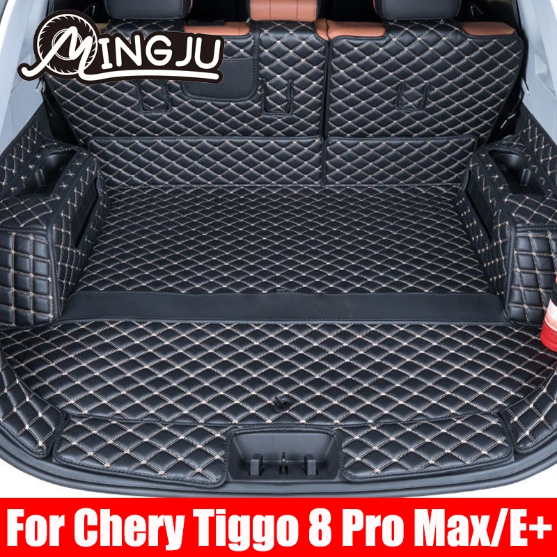 

For Chery Tiggo 8 Pro Max E+ 2022 to 2024 Car Boot Mat Rear Trunk Liner Cargo Leather Floor Carpet Tray Protector Accessories