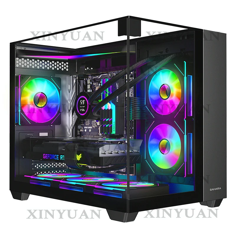 Gaming Desktop PC, Ryzen7 5700X Equipped with RTX3060/3060TI, 16GB DDR4 RAM and 512GB SSD With WIFI for Office and Design Use