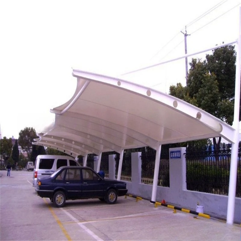 Community steel structure tension film parking shed charging pile car awning
