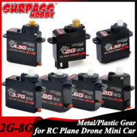 Surpass Hobby 2g 3.7g 4.3g 6g 8g Plastic/Metal Gear Mini Digital Servo for RC Plane Fixed-wing Helicopter Drone Car Boat Robot
