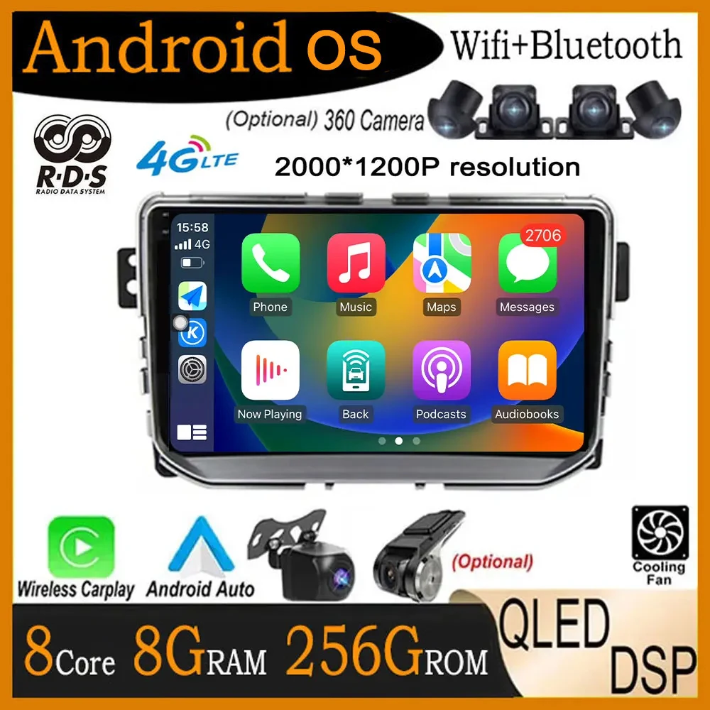 

2.5D 9 lnch Screen For Great Wall Haval H2 2014-2018 Android 14 Car Radio WIFI BT Video Player Multimedia GPS Navigation Stereo