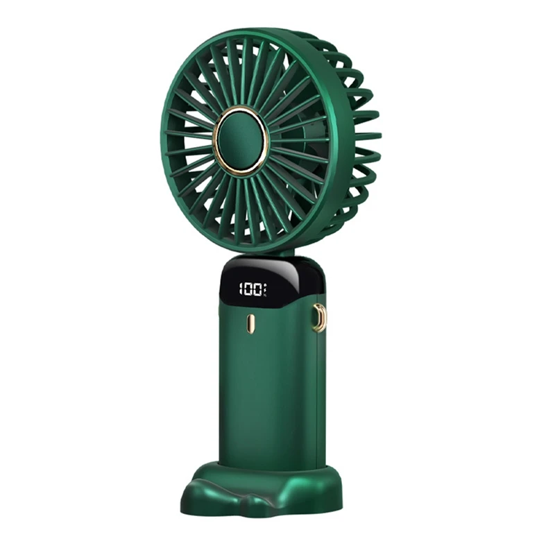 

Portable Hand-Held Fan Office Desktop Multifunctional Folding Double-Headed Small Electric Fan With A Neck