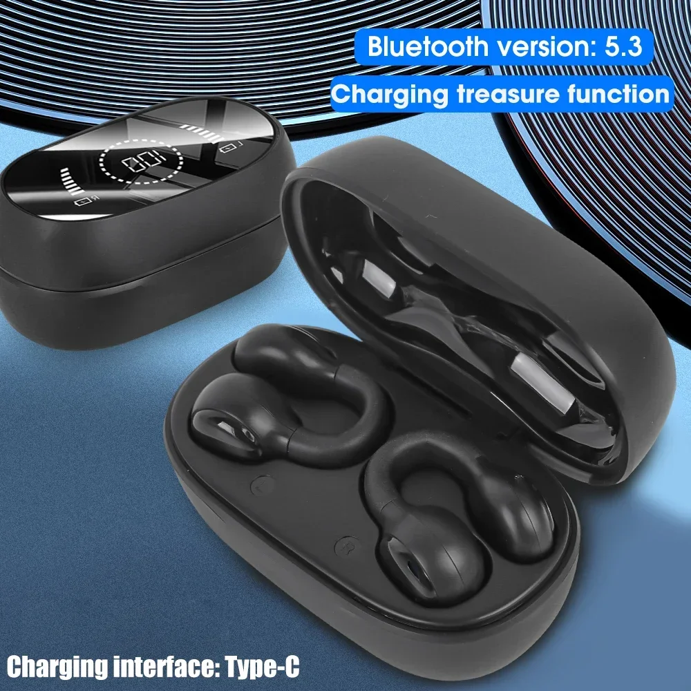 M47 Wireless Headphones Bluetooth Bone Conduction Earphones HIFI Stereo Ear Hook Noise Reduction Sports Waterproof Game Headsets