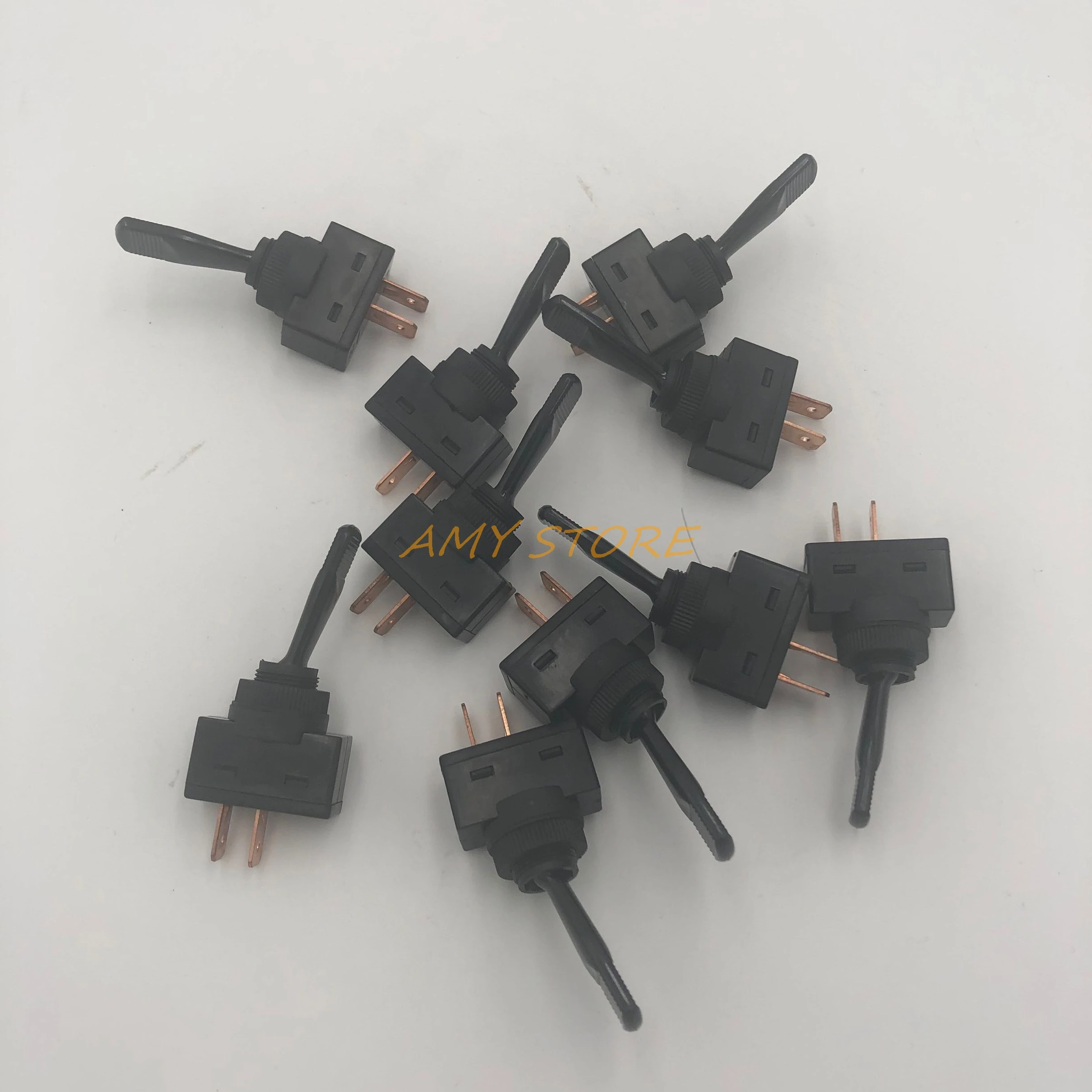 

10 шт. ASW14 ASW-13-101 ASW-13-103 20A/12VDC 10A/125VAC ON/OFF 2/3Pin 12 мм крепление тумблер черный пластик для автомобиля лодки грузовика