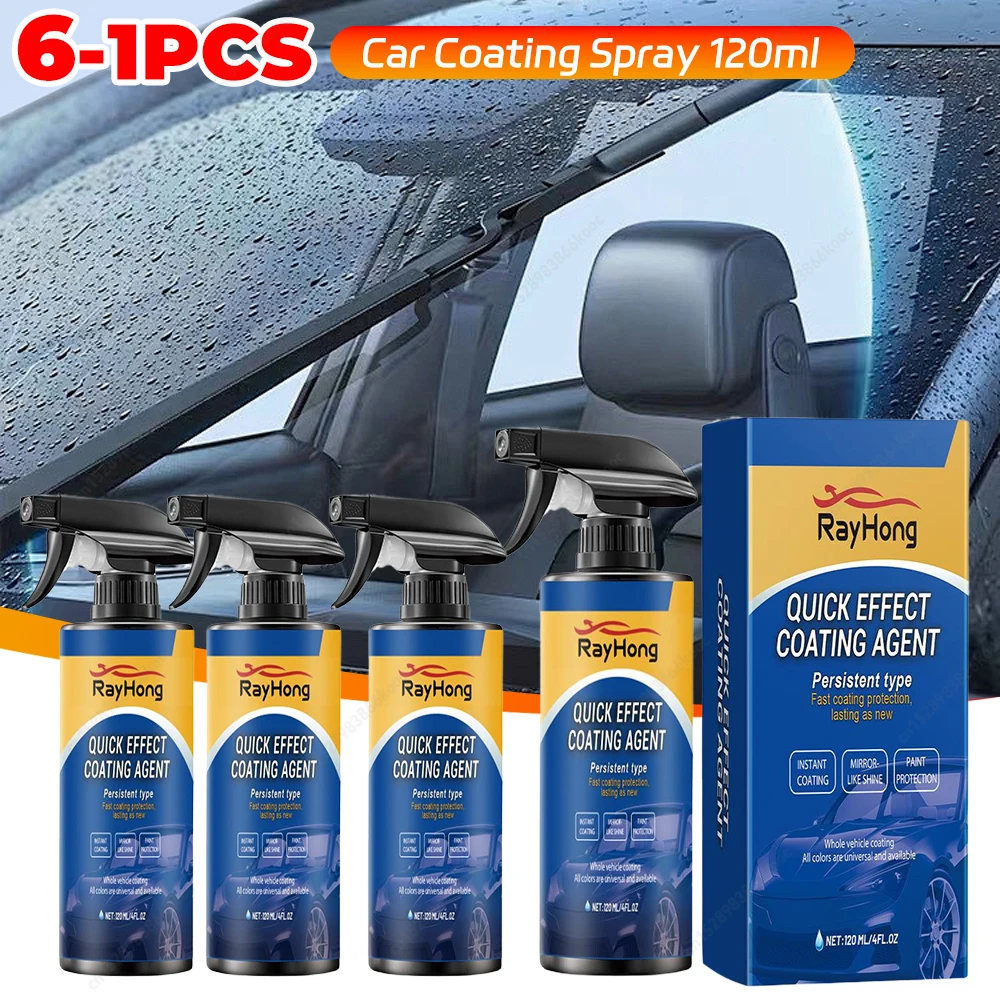 120ml Car Coating Hydrophobic Protection Quick-Dry Car Polishing Maintenance Spray Anti-Fogging Protection Agent Car Accessories
