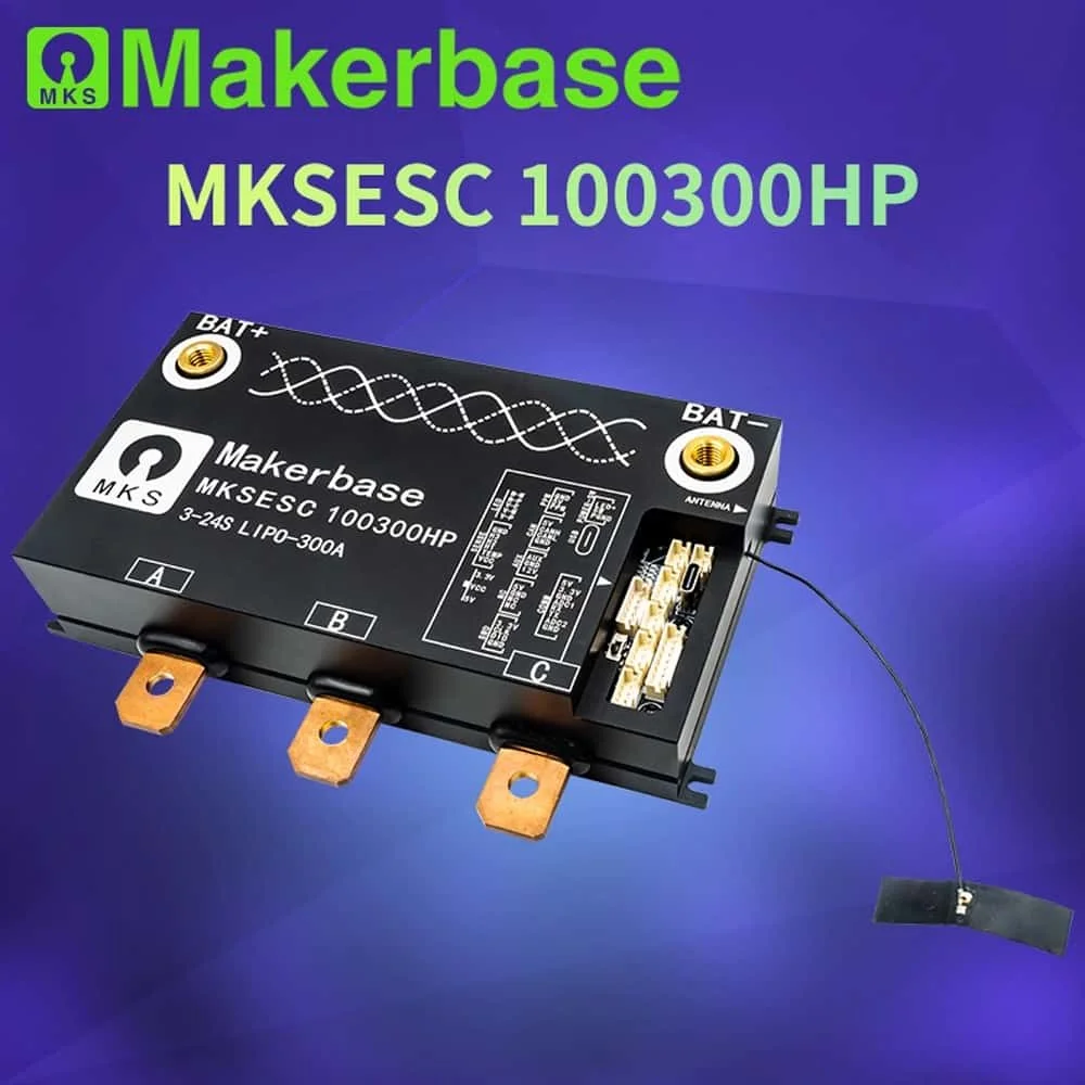 Makerbase VESC Electric Vehicle Controller 100300HP 100V 300A Bear High Voltage High Current Benjamin ESC Scooter Accessories