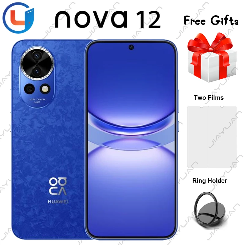 Originele Huawei Nova 12 5G mobiele telefoon 6.7 "Kirin 830 Octa Core HarmonyOS 4.0 batterij 4600 mAh 100 W SuperCharge NFC-smartphone