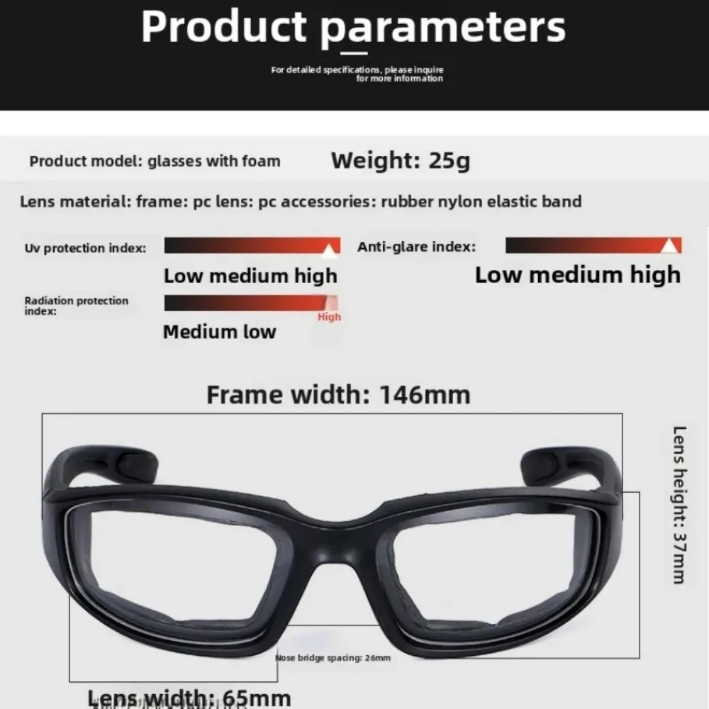Outdoor Cycling Glasses, Eye Protection, Skiing Glasses, Cs Tactical Sunglasses, Sports Sponge Sunglasses Effectively Block 1pc