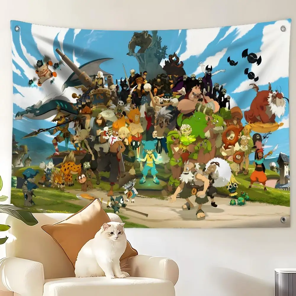 W-Wakfu Flags Custom Wall Hanging Background Art Banner For Bedroom Home Living Room Outdoor Decor