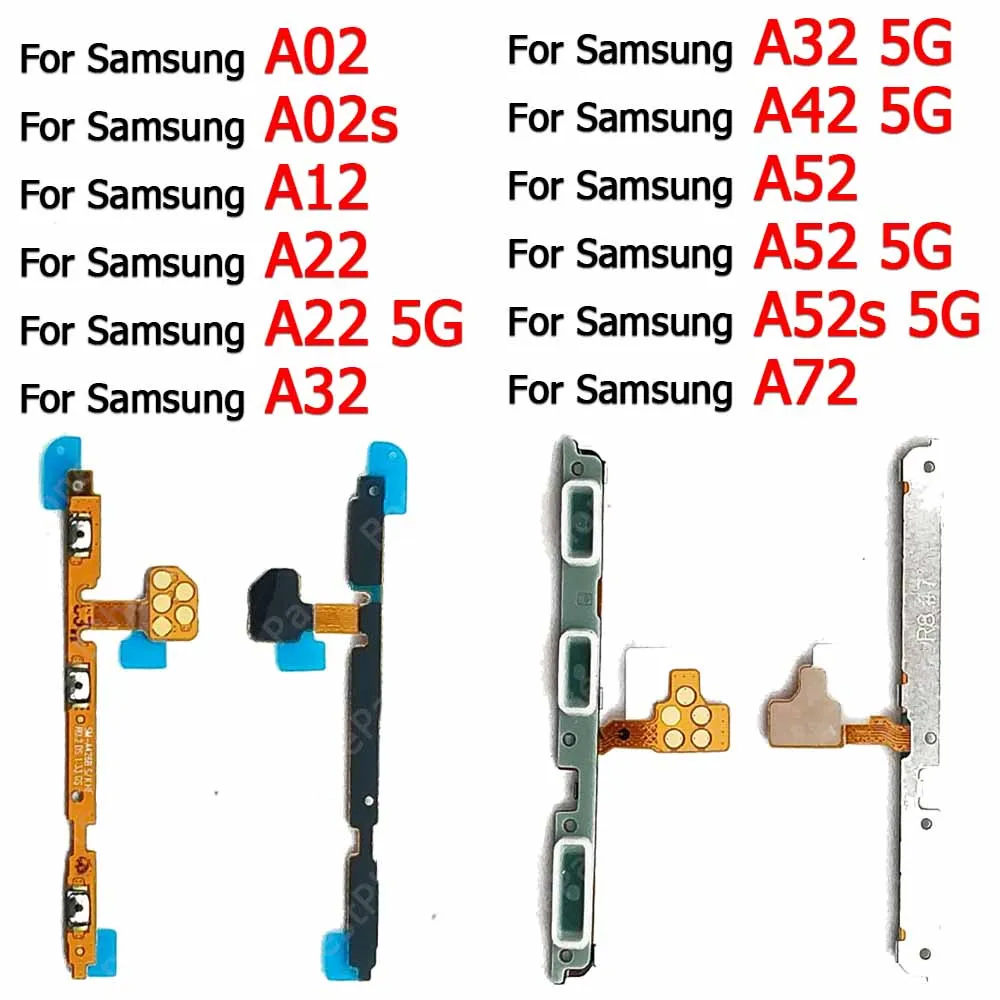 For Samsung Galaxy A02 A02s A12 A22 A32 A42 A52 A52s A72 5G Power On Off Mute Volume New Repair Side Button Switch Flex Cable