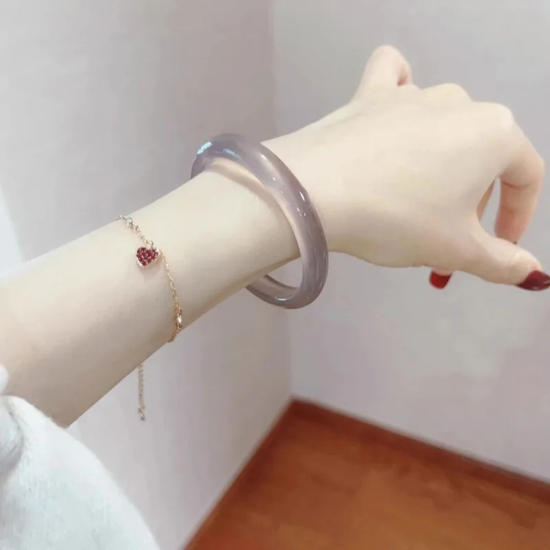

Elegant Temperament Icy Agate Bracelet, Fashionable and Versatile Classic