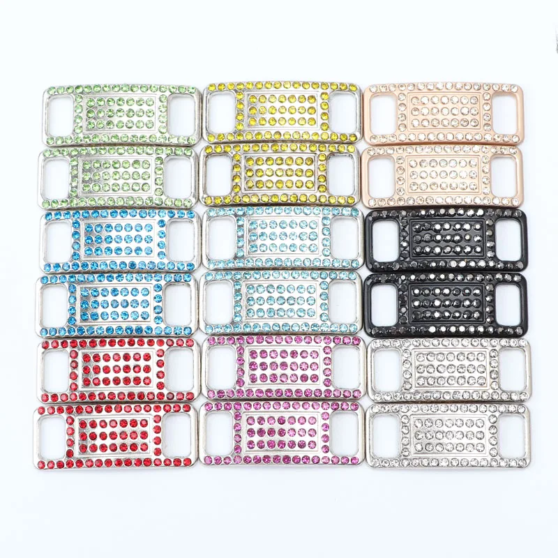 2 uds cordones de diamantes de imitación coloridos AF1 decoración de zapatos zapatillas de deporte enjoyadas dijes para zapatos regalo de niña cordones de zapatos DIY hebillas accesorios para zapatos