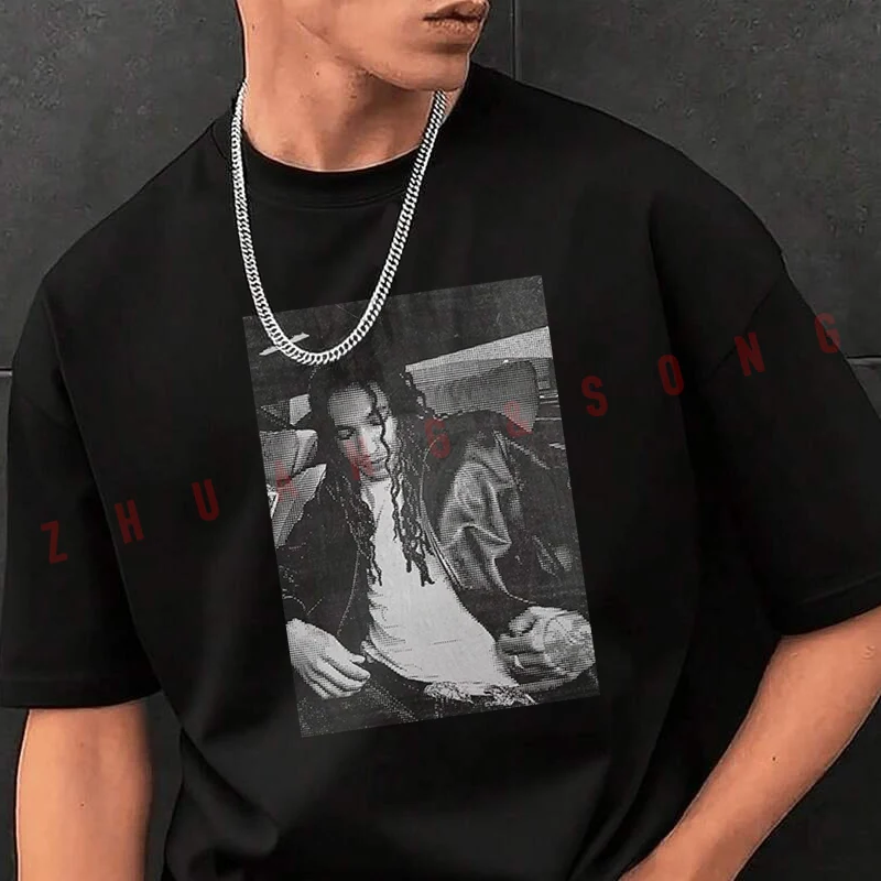 

Мужская футболка с круглым вырезом Zackavelli Rap Poster, черная, новая, в стиле хип-хоп, повседневная, с принтом мотоцикла