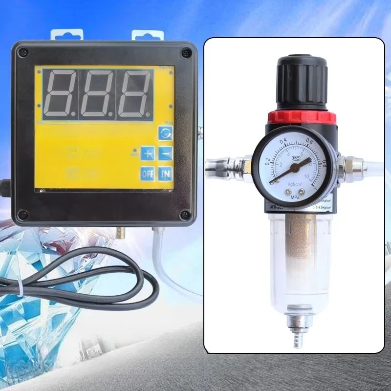 Fully Automatic Car Tire Inflator with Wall-Mounted Gauge Tire Pressure Automatic Inflator Pump for Car Care