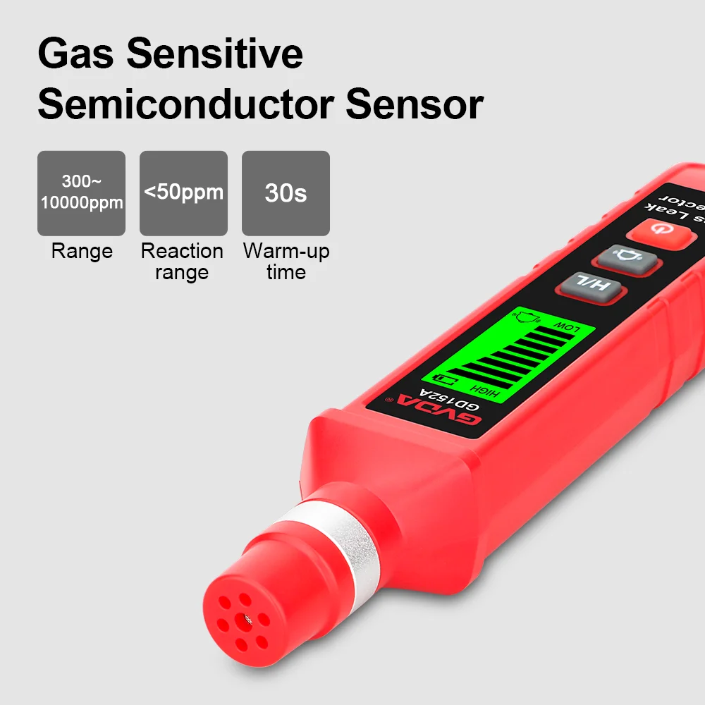 GVDA Detector voor brandbaar gas Pentype Gasanalysator Monitor Brandbaar gaslekdetector Zichtbaar hoorbaar alarm Gaslekdetector