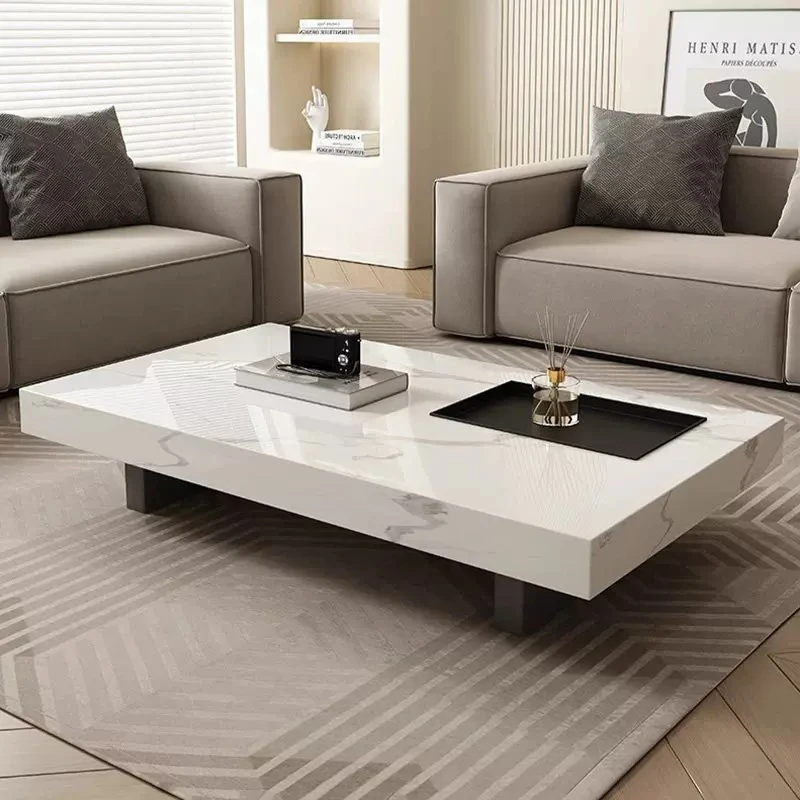 Luxury Marble Coffee Tables Living Room Storage Modern Low Coffee Tables Space Saving Tray Stolik Kawowy Home Furniture