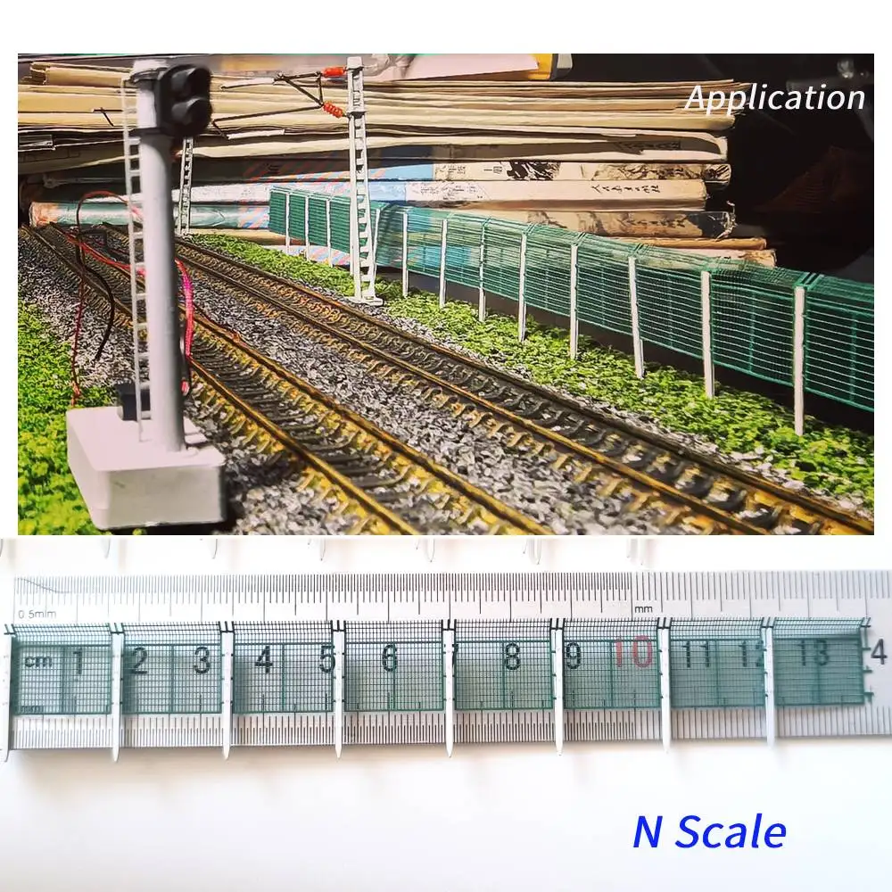 

4Pcs 1:150 Miniature Fence Model Grid Guard for N Scale Railway Train Layout/garden Decoration/diy Model Making/diorama