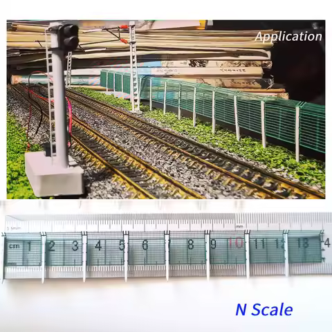 4Pcs 1:150 Miniature Fence Model Grid Guard for N Scale Railway Train Layout/garden Decoration/diy Model Making/diorama
