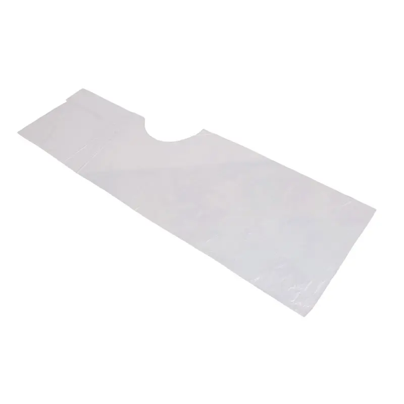 

A38T-100Pcs PE Apron Disposable Long Barber Wai Cloth Perm Hair Salon Haircut Wai Hairdressing Cape Shawl 60X90cm