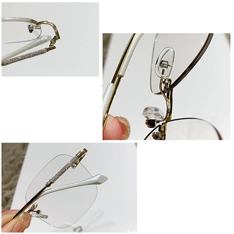 نظارات شمسية بدون إطار فوتوكروميك للنساء، نظارات شمسية بعدسات مربعة عتيقة، نظارات حماية من الأشعة فوق البنفسجية 400، نظارات كبيرة الحجم