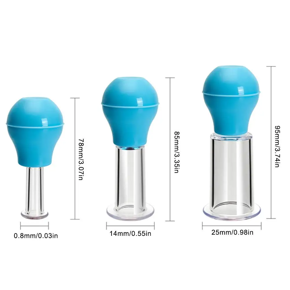 3-maten gezicht cupping therapie-apparaat, ooggezicht vacuümmassage cupper-siliconen cupping massage schoonheid body cup fascia massager