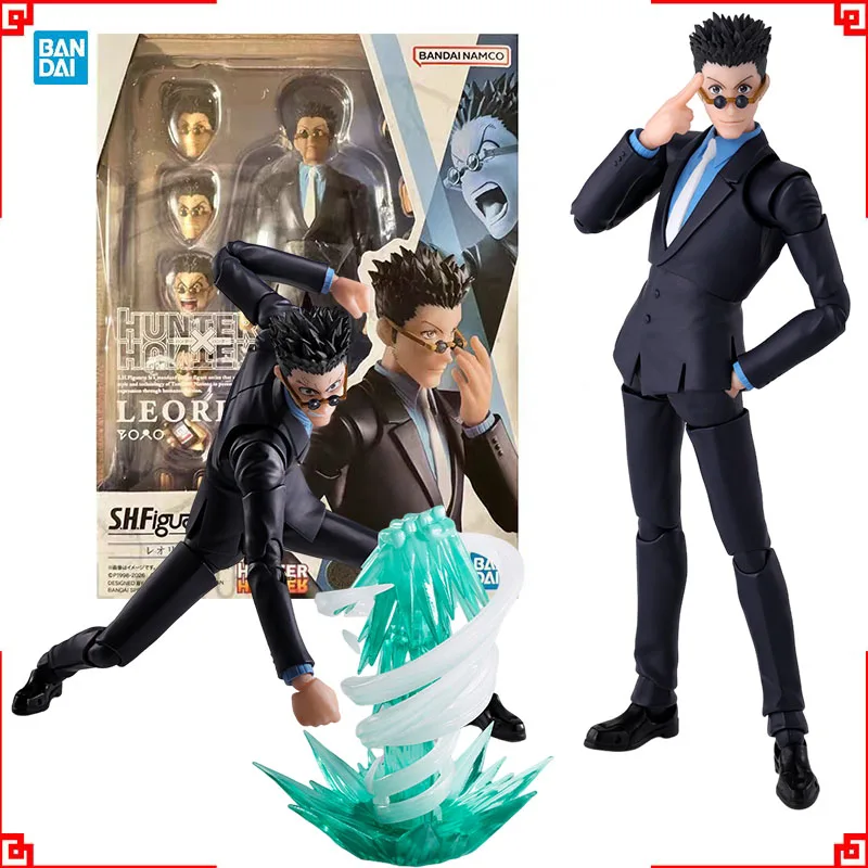 

Bandai Hunter Hunter Action Figure SHF Leorio High Poseability Collectibles Model Kit Anime Figures Toys For Boys Gift