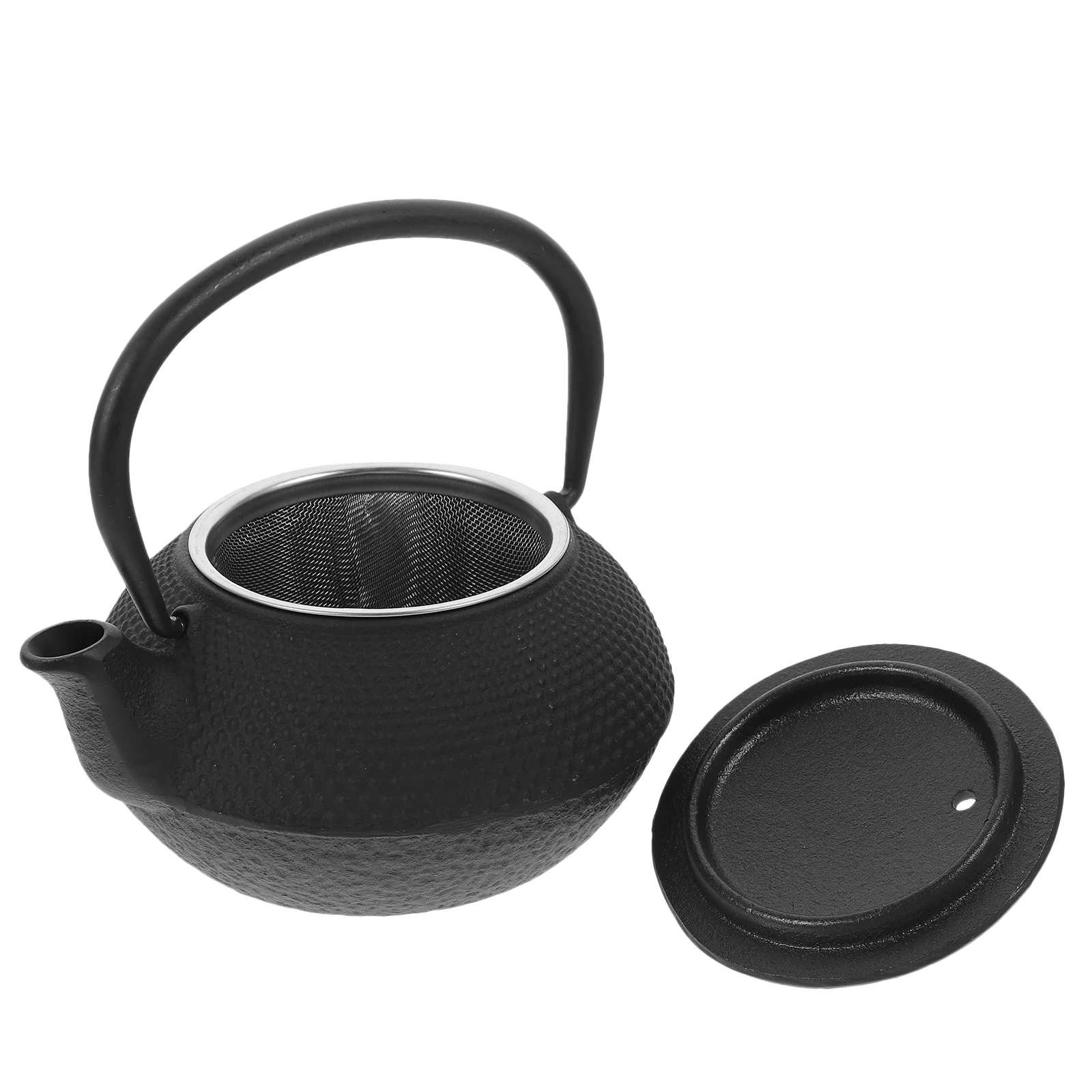 

Portable Cast Iron Teapot Metal Tea Kettle Stovetop Heat Resistant Chinese Pot for Home Office Travel