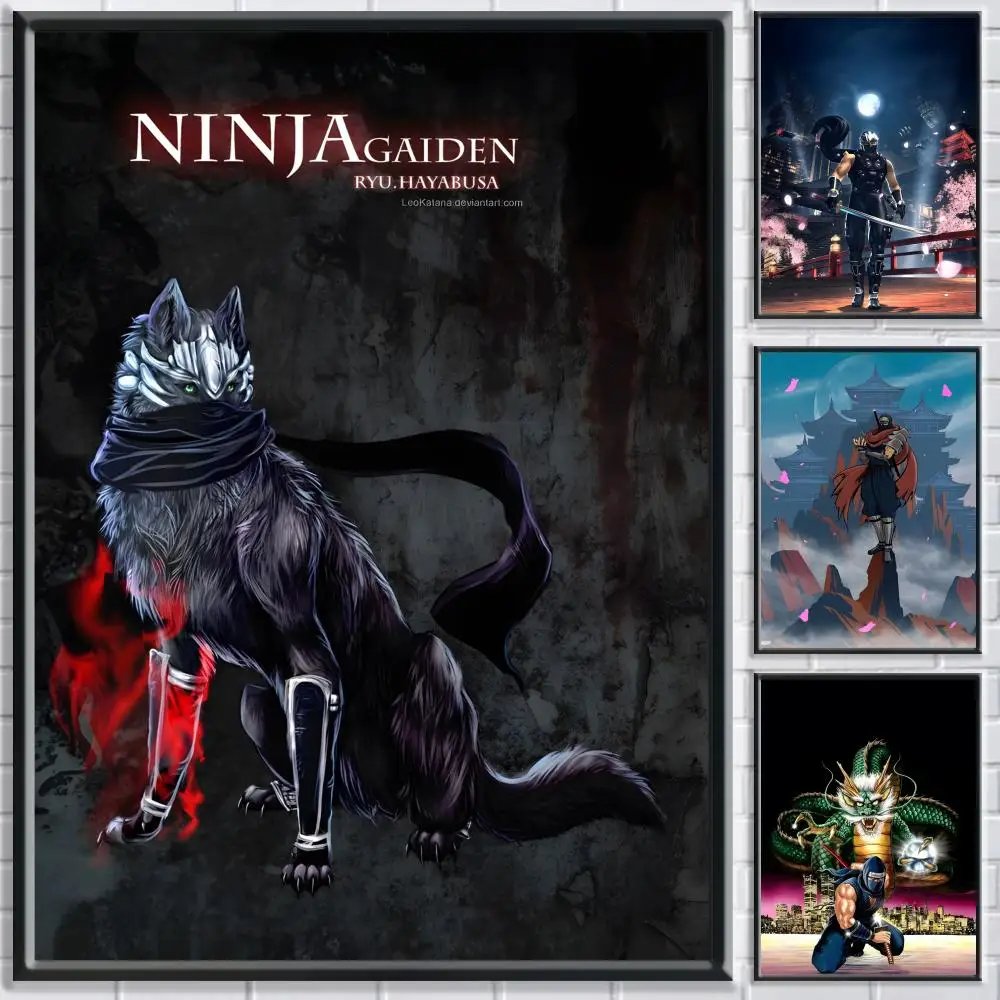 N-Ninja Gaiden II Hot Poster, selbstklebende Dekoration für Schlafzimmer, Wohnzimmer, Arbeitszimmer und mehr + perfektes Geschenk