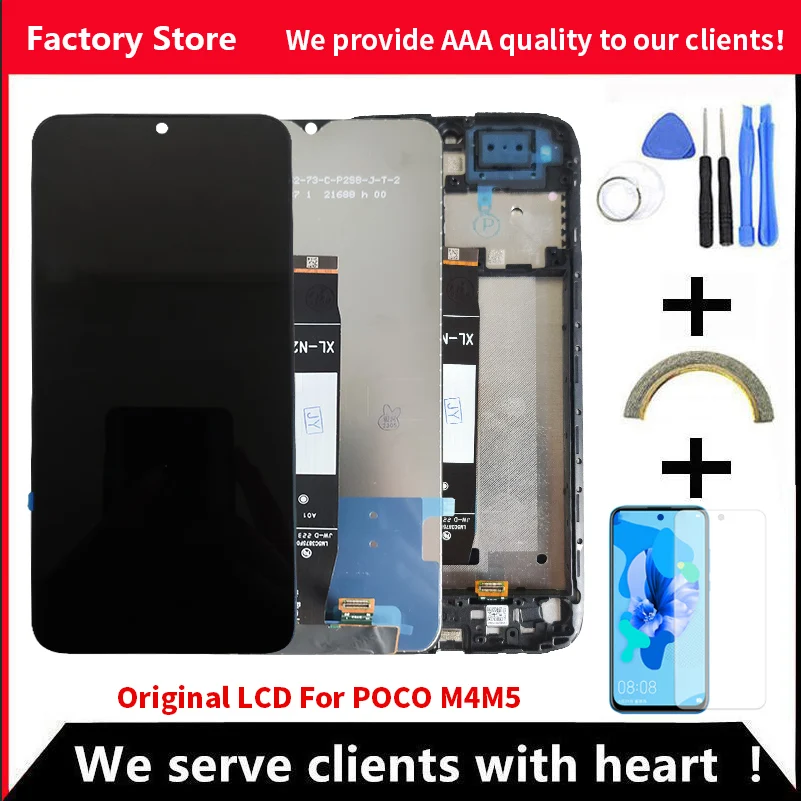 

6.58" AAA Original LCD+Frame For Xiaomi POCO M4 5G M5 LCD Display Touch Screen LCD Replacement For Redmi Note 11E LCD Screen