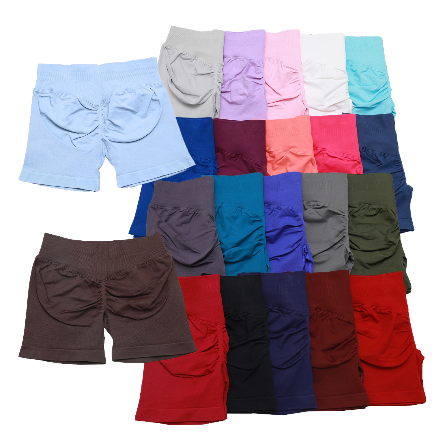 2026 Women's Workout Gym Yoga Shorts 4.5' Scrunch Butt Lifting Gym Fitness Shorts Seamless Booty Biker Shorts Tights