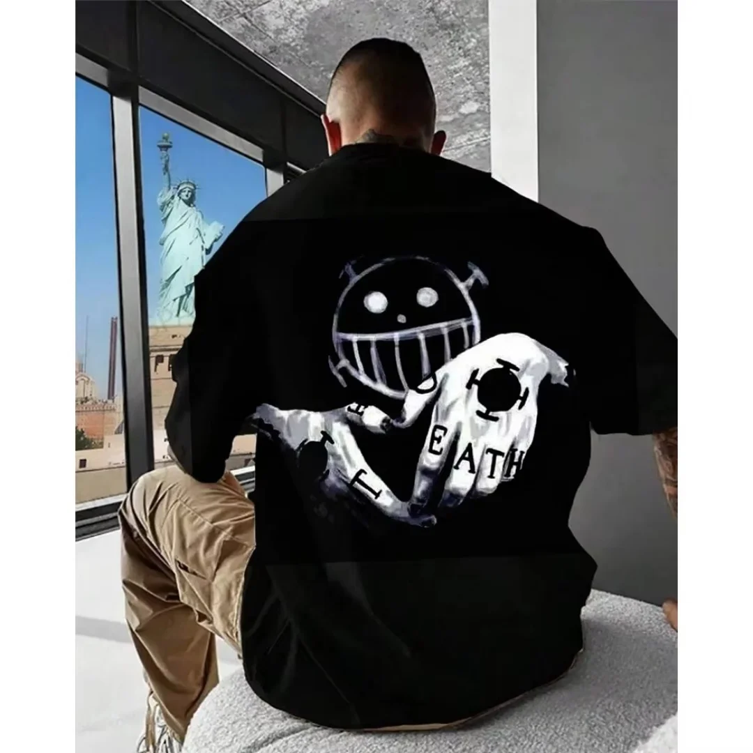 Camiseta de una pieza para hombre, camiseta Killer de verano y otoño, Anime japonés para niño, traje Retro holgado de manga corta para padres e hijos