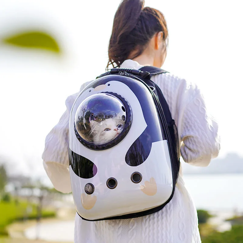 Cute Cartoon Dog Cat Carrier Bags for Small Dogs Cats Outdoor Puppy Cat Backpack Travel Pet Handbag Space Capsule gato transport