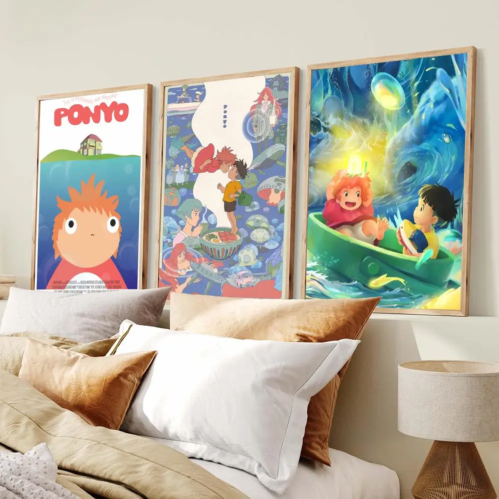 Cartoons P-Ponyos Poster Modern Minimalist Wall Art Prints Poster Home Decor Interior Bedroom Living Room