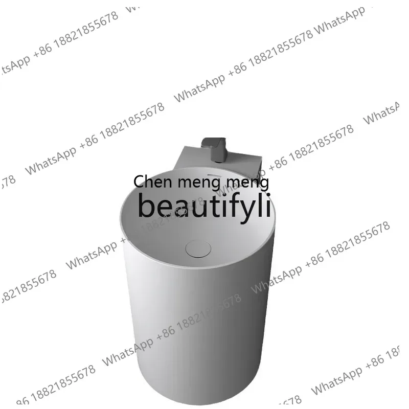 

New arrive Polymer artificial stone wall-mounted column basin, countertop basin integrated household, simple basin