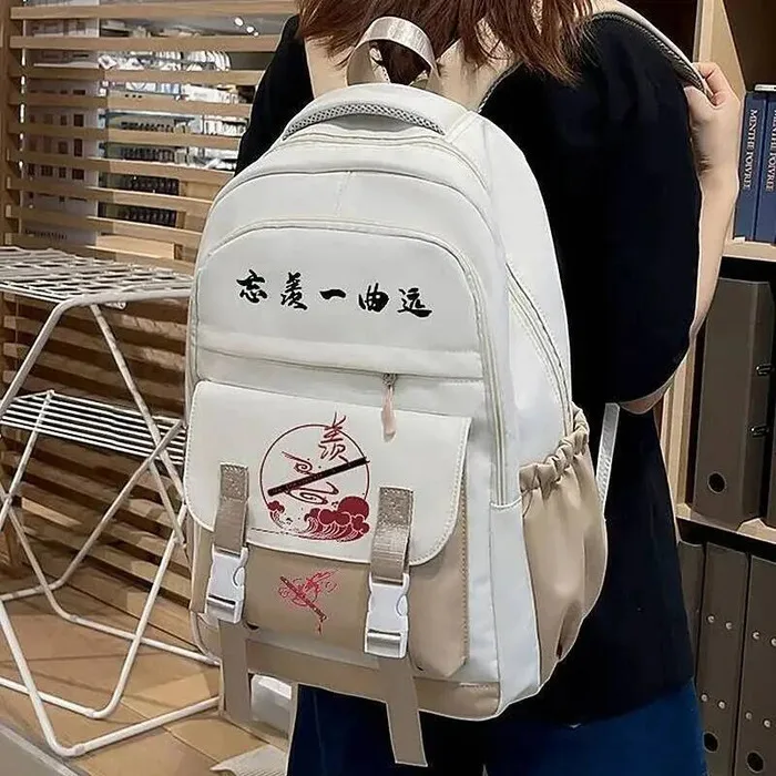 

Дышащая сетка, черный, белый, синий, розовый Grandmaster Of Demonic Cultivation, школьные сумки Mo Dao Zu Shi, рюкзаки для девочек, аниме-игры