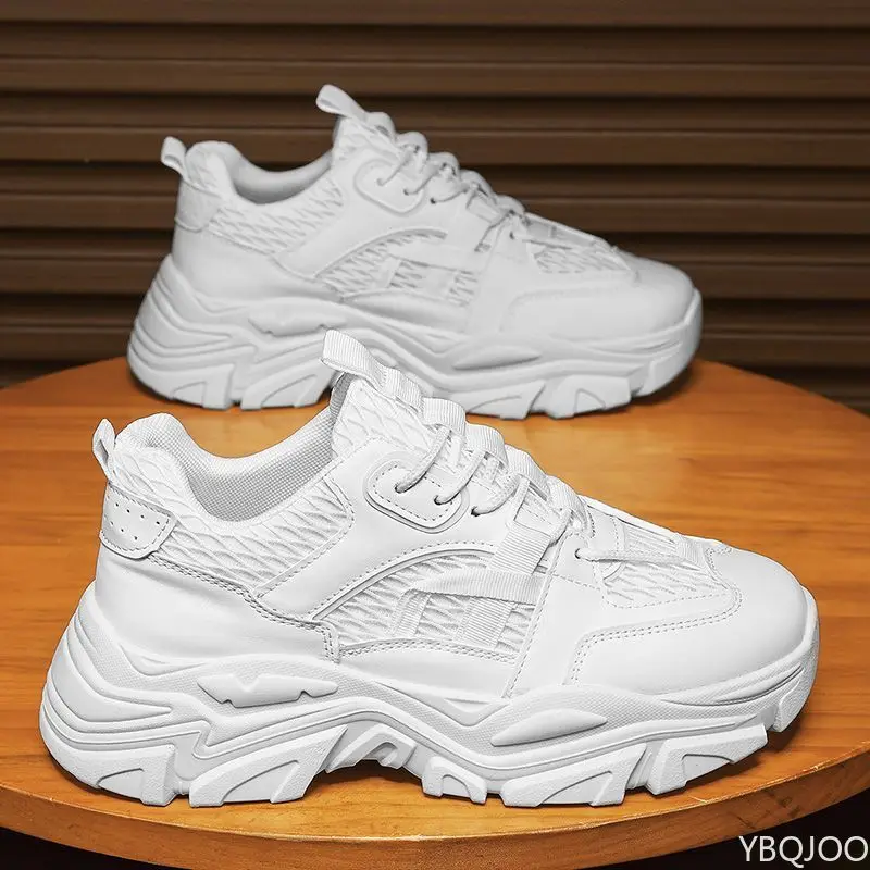 Sepatu Jaring Pria Bersirkulasi Sepatu Kets Serbaguna Trendi Sepatu Lari Desainer Bersol Tebal Kasual Alas Kaki Pria Mewah Modis